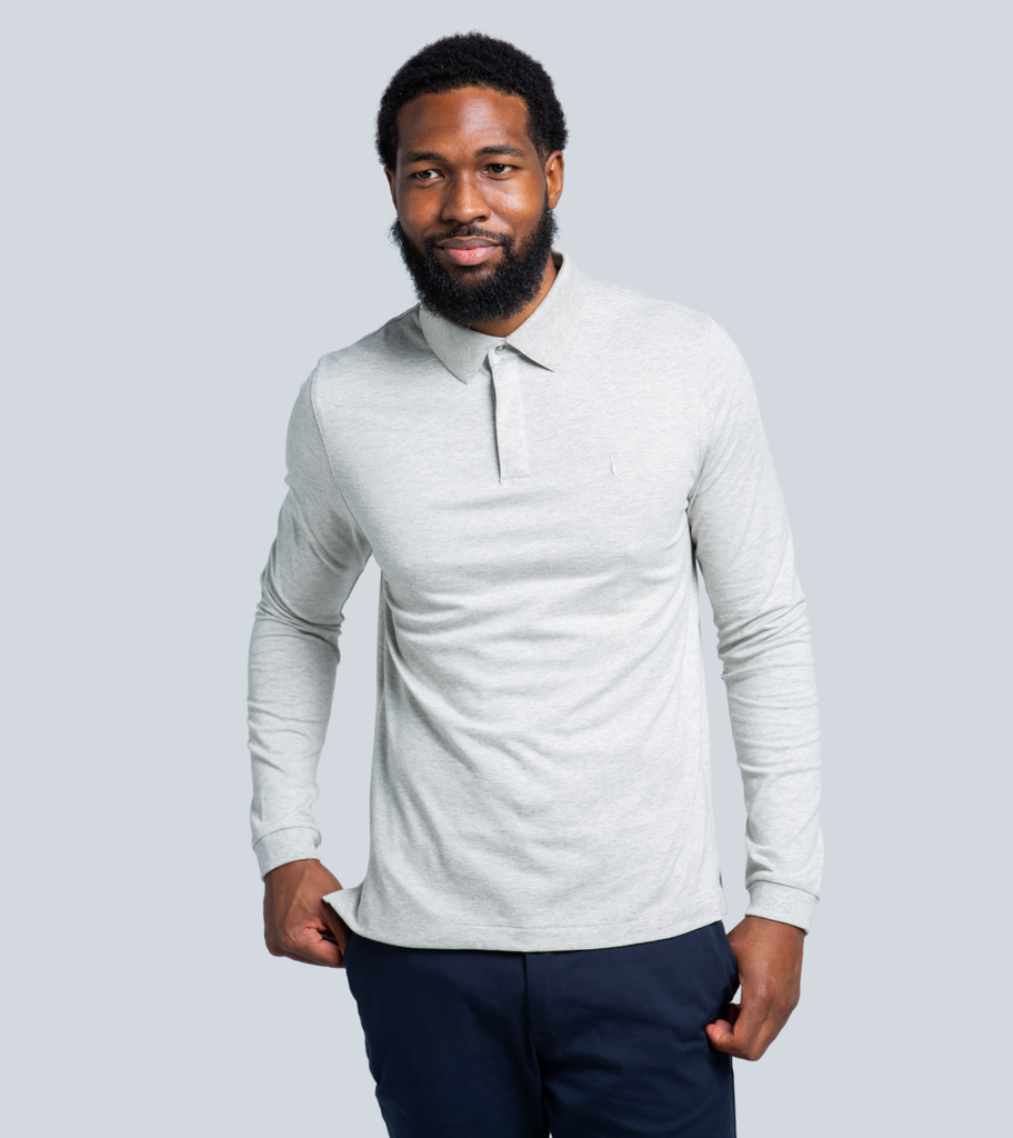 White full sleeve polo top t shirt